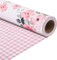 Reversible Floral Gift Wrapping Paper Roll – Pink Floral & Plaid Design (17 in x 33 ft) Mini Roll for Mother’s Day, Weddings, Bridal Showers, Birthdays, Baby Showers & Spring Party Decor